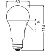 Luminaires Osram E27 LED 13 Watt blanc chaud 1521 Lumen