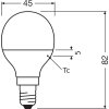 Luminaires Osram E14 LED 4.9 Watt blanc chaud 470 Lumen