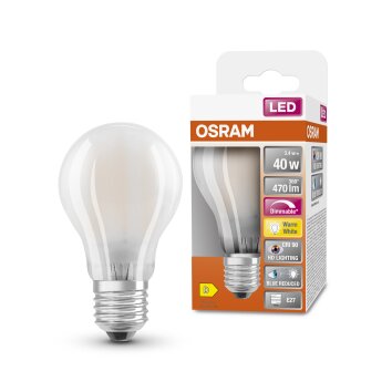 Luminaires Osram E27 LED 3.4 Watt blanc chaud dimmable 470 Lumen