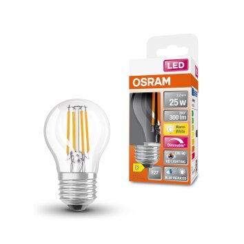 Luminaires Osram E27 LED 2.2 Watt blanc chaud dimmable 300 Lumen