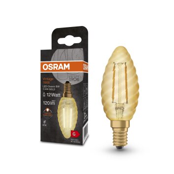 Luminaires Osram E14 LED 1.5 Watt blanc chaud 120 Lumen