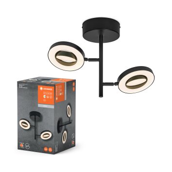 Decor Plafonnier Luminaires Ledvance LED Noir, 2 lumières