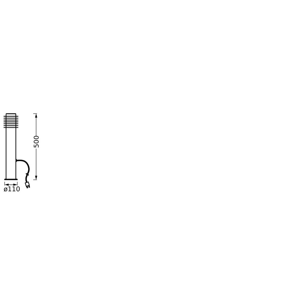 Endura Lampadaire d\'extérieur Luminaires Ledvance LED Gris, 1 lumière