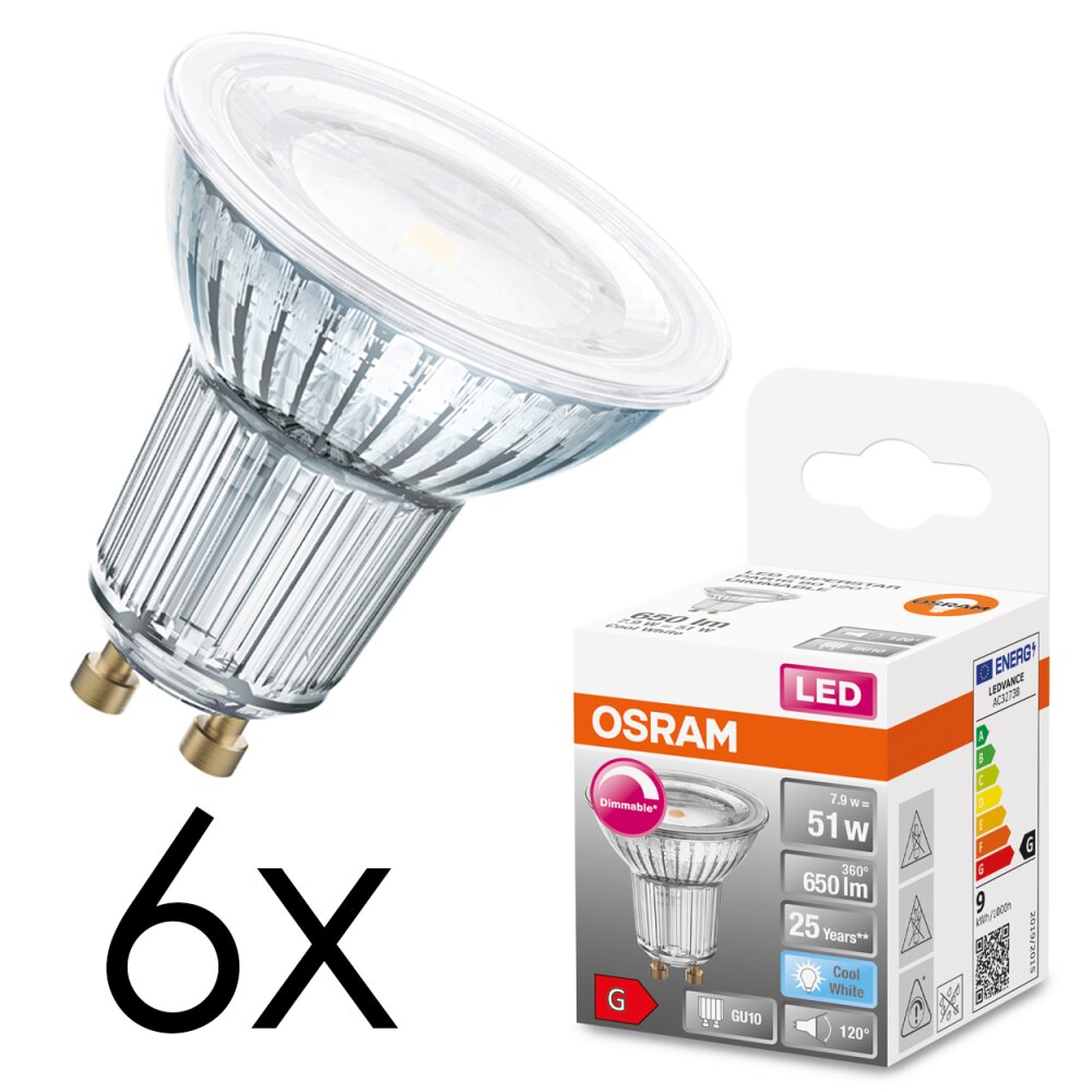GU10 LED 7.9 Watt blanc neutre dimmable 650 Lumen main product photo