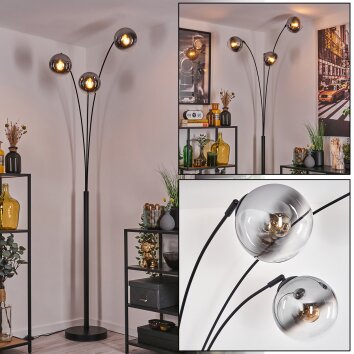 Gastor Lampadaire Noir, 3 lumières