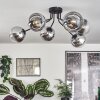 Gastor Plafonnier 74 cm Chrome, Clair, Fumé, 6 lumières