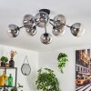 Gastor Plafonnier 87 cm Clair, Fumé, 8 lumières