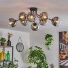 Gastor Plafonnier 87 cm Clair, Fumé, 8 lumières