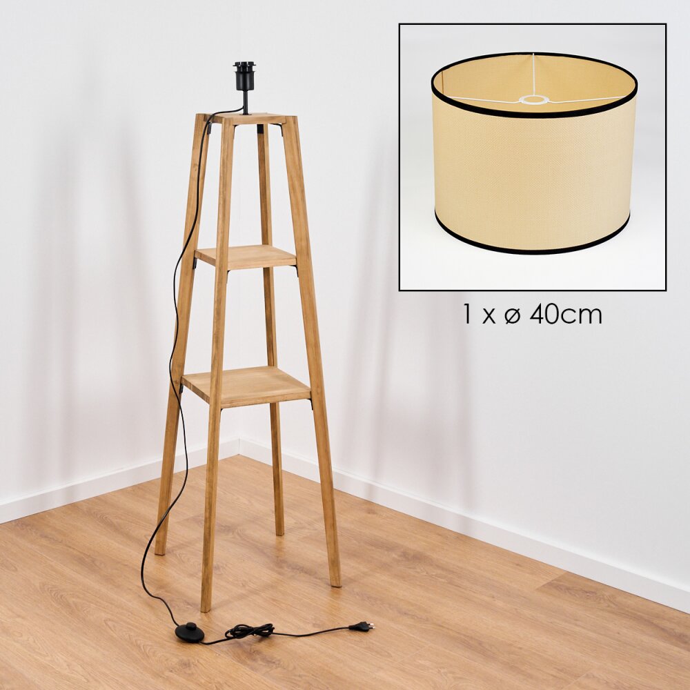 Chellas Lampadaire Écru, 1 lumière