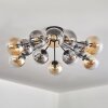 Gastor Plafonnier 91 cm Ambre, Clair, Fumé, 12 lumières
