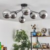 Gastor Plafonnier Chrome, Fumé, 6 lumières