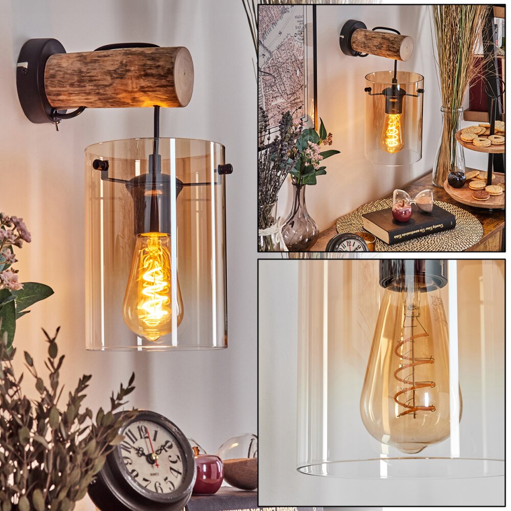 Parane Applique murale, Spot mural Écru, Noir, 1 lumière main product photo