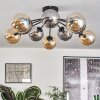 Gastor Plafonnier 83 cm Ambre, Fumé, 10 lumières