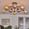 Gastor Plafonnier 83 cm Ambre, Fumé, 10 lumières