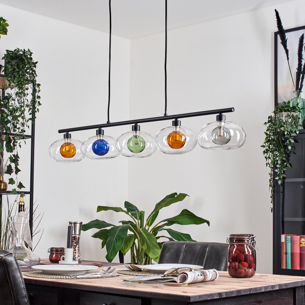 Monsul Plafonnier Noir, 5 lumières
