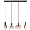 CLASSIS Suspension Luminaires Globo Lighting Noir, 4 lumières