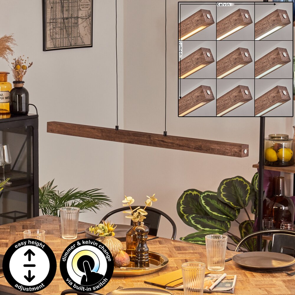 Carbellino Suspension Brun foncé, Noir, 1 lumière main product photo