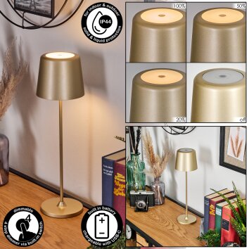 Belece Lampe de table d'extérieur, Lampe à poser Or, 1 lumière