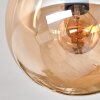 Gastor Plafonnier, Boule lumineuse Ambre, Fumé, 4 lumières