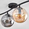 Gastor Plafonnier, Boule lumineuse Ambre, Fumé, 4 lumières