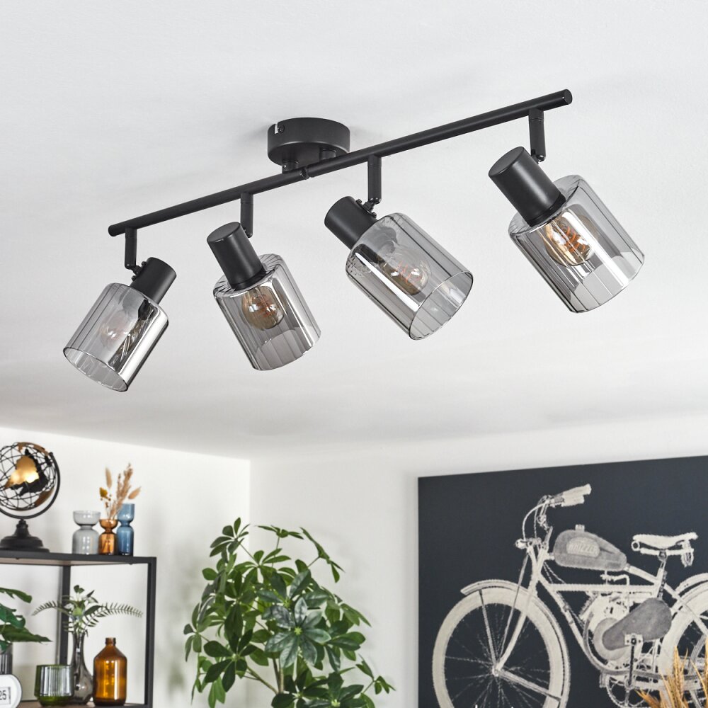 Aggebo Plafonnier Noir, 4 lumières