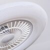 Benesal Plafonnier, Ventilateur de plafond lumineux Blanc, 1 lumière, Télécommandes