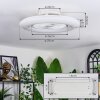 Benesal Plafonnier, Ventilateur de plafond lumineux Blanc, 1 lumière, Télécommandes