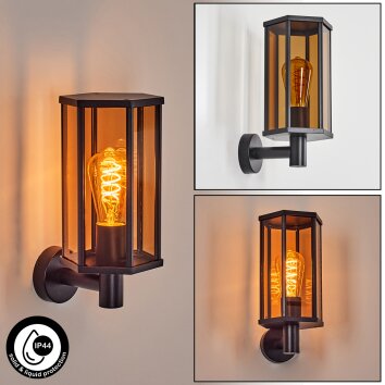 Monfanim Lampe murale d´extérieur Noir, 1 lumière