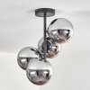 Gastor Plafonnier, Boule lumineuse Chrome, Fumé, 4 lumières