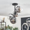Gastor Plafonnier, Boule lumineuse Chrome, Clair, Fumé, 4 lumières