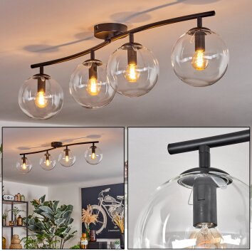 Gastor Plafonnier, Boule lumineuse Clair, 4 lumières