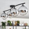 Gastor Plafonnier, Boule lumineuse Chrome, Clair, Fumé, 4 lumières