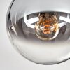 Gastor Plafonnier, Boule lumineuse Chrome, Clair, Fumé, 4 lumières