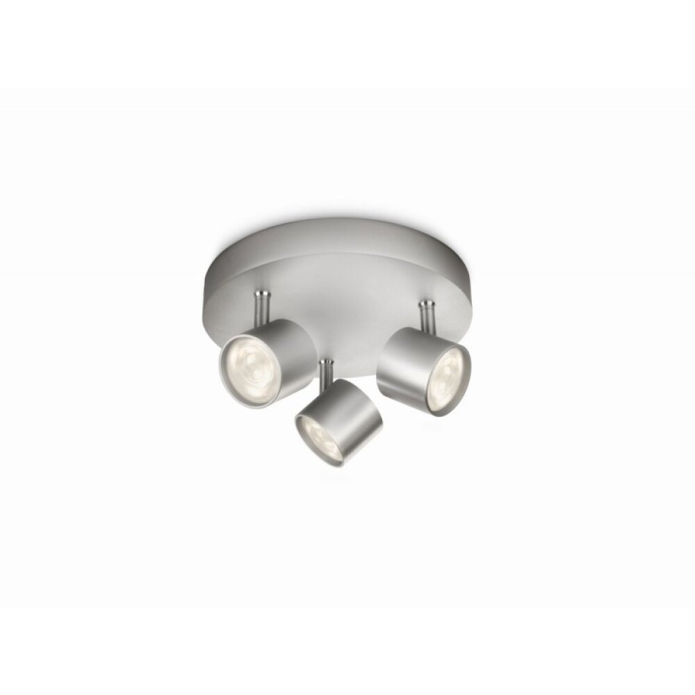 Spot Philips STAR LED Aluminium, 3 lumières main product photo