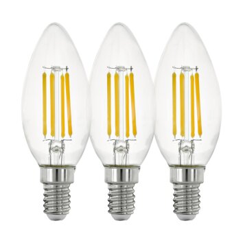 Ensemble de 3 lampes LED LM_LED_E14 clair Ø3,5cm L: 9,8 cm