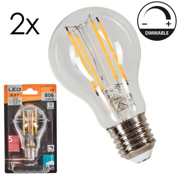 E27 LED 6 Watt blanc chaud dimmable 806 Lumen