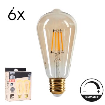 E27 LED 6 Watt blanc chaud dimmable 650 Lumen