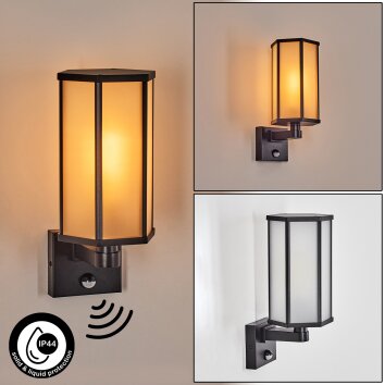 Monfanim Lampe murale d´extérieur Noir, 1 lumière