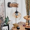 Koyoto Boule lumineuse, Applique murale 24 cm Écru, Noir, 1 lumière