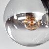 Gastor Plafonnier, Boule lumineuse Chrome, Clair, Fumé, 9 lumières