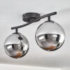 Gastor Plafonnier, Boule lumineuse Chrome, Fumé, 2 lumières