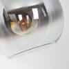 Koyoto Boule lumineuse, Lampadaire, Lampadaires arc Chrome, Clair, Fumé, 1 lumière