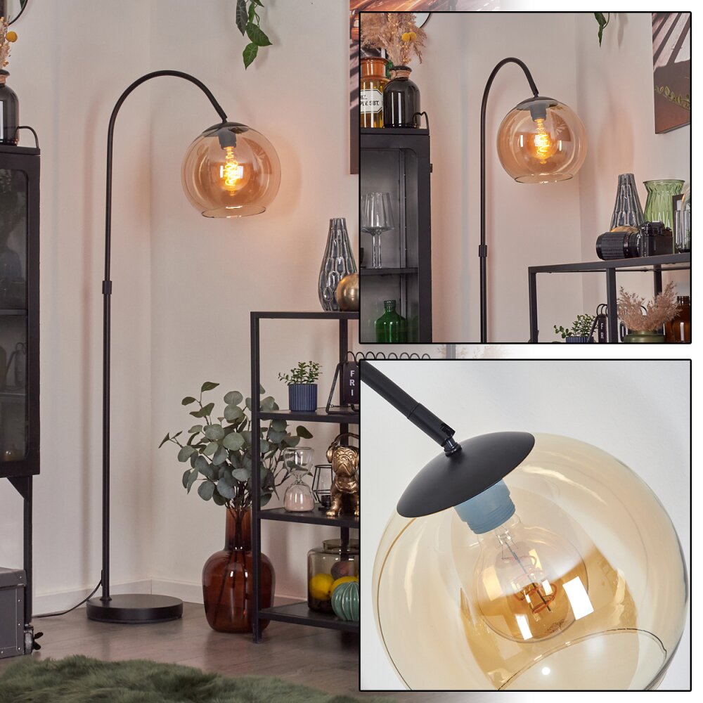 Koyoto Boule lumineuse, Lampadaire Ambre, 1 lumière main product photo