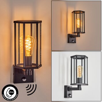 Monfanim Lampe murale d´extérieur Noir, 1 lumière