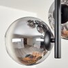 Gastor Plafonnier, Boule lumineuse 32 cm Chrome, Clair, Fumé, 8 lumières