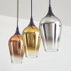 Ladrongueira Suspension Chrome, Or, Clair, Cuivré, Fumé, 3 lumières