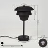 Lampe de table Wacissa Noir, 1 lumière, Changeur de couleurs