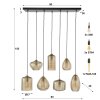 Pendelleuchte Suspension Anthracite, 7 lumières