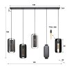 Pendelleuchte Suspension Anthracite, 5 lumières