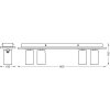 Spot Plafonnier, Spot de plafond Luminaires Ledvance LED Couleur bois, Blanc, 4 lumières